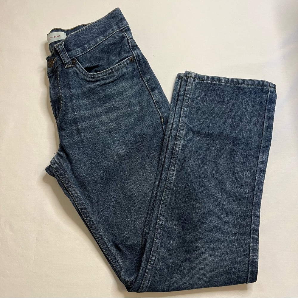 Levi Strauss denim jeans 511‎ slim size Youth 14R 27x27 medium wash straight leg